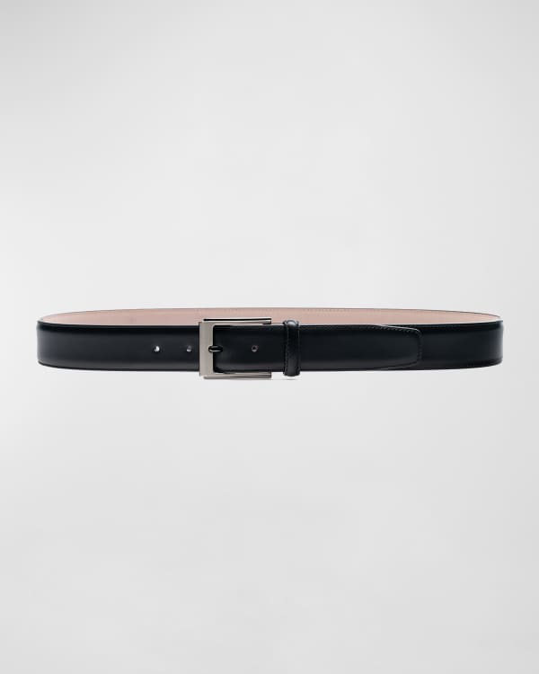 Berluti Men's Classic Scritto Reversible Belt