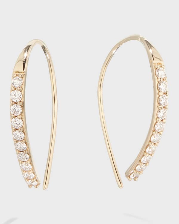 LANA 14k Solo Large Diamond Hoop Earrings | Neiman Marcus