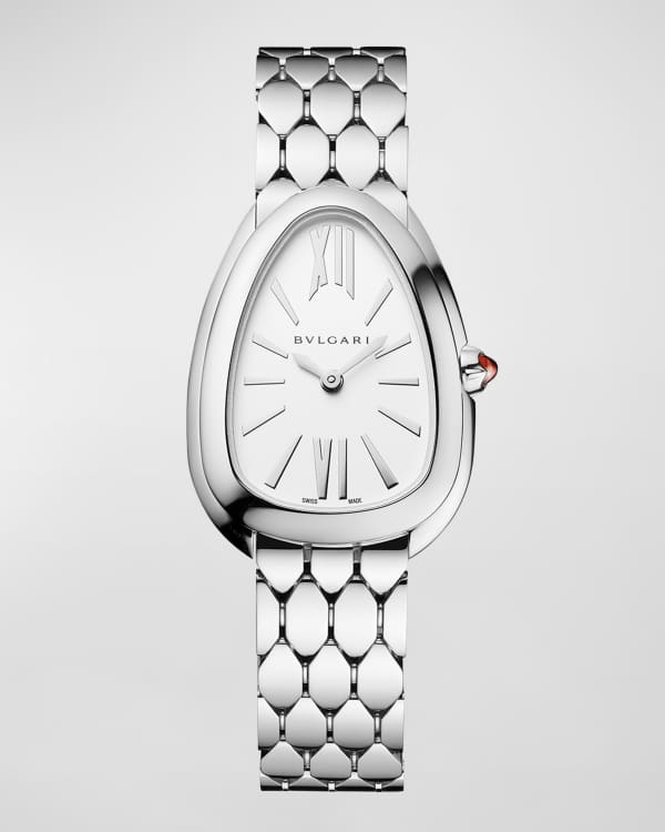 BVLGARI Serpenti Seduttori 33mm Diamond Watch w Bracelet White
