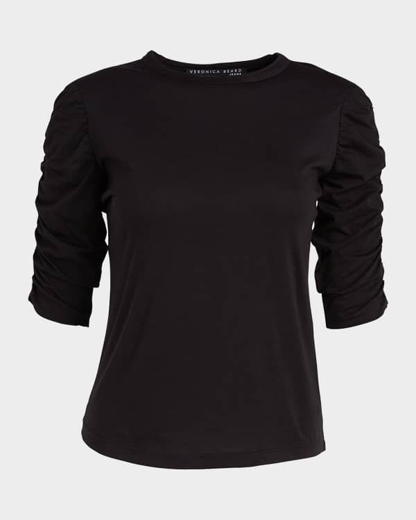 Toteme Draped Jersey Long-Sleeve Top | Neiman Marcus
