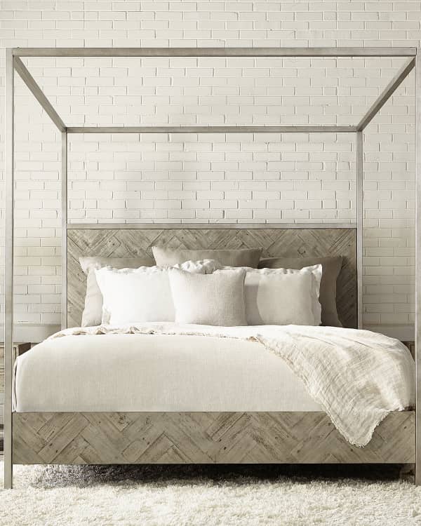 Bernhardt rustic shop patina king bed