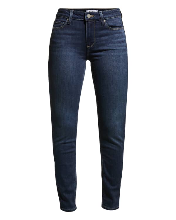 PAIGE Roxxi High Rise Ankle Skinny Jeans with Zipper Trim Neiman