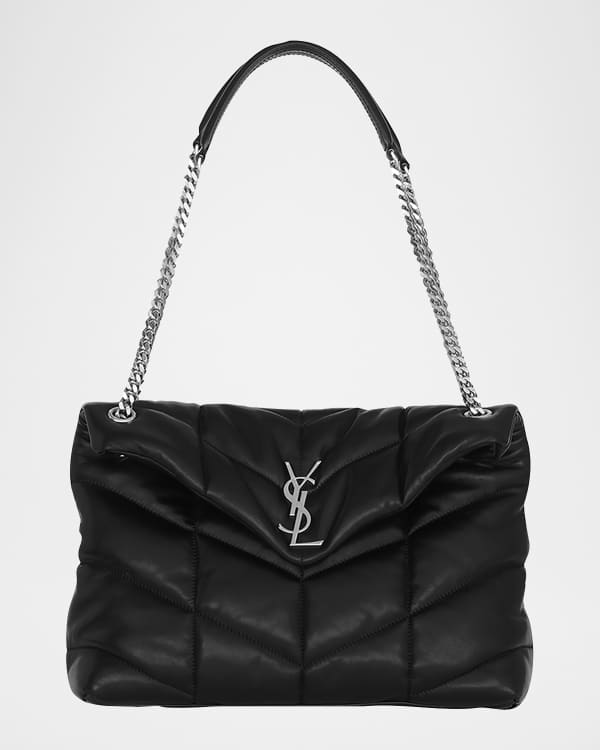 Saint Laurent Niki Large YSL Shoulder Bag in Faux Fur | Neiman Marcus