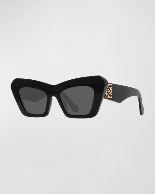 Loewe Raised Logo Acetate Cat-Eye Sunglasses | Neiman Marcus