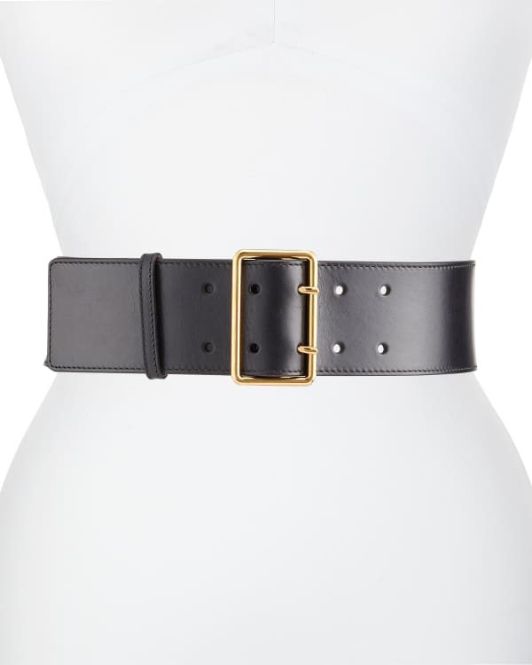 Michael Kors Collection Suede Wide Buckle Belt Neiman Marcus