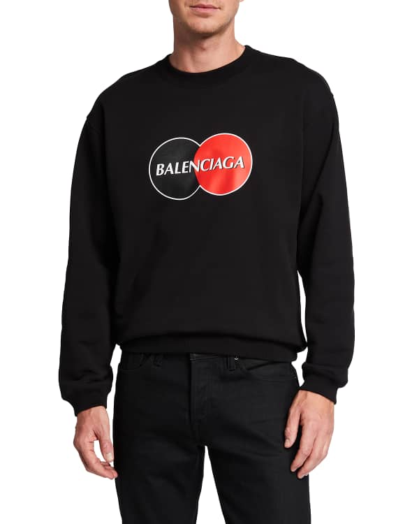 Balenciaga Men s Allover Logo Wool Sweater Neiman Marcus