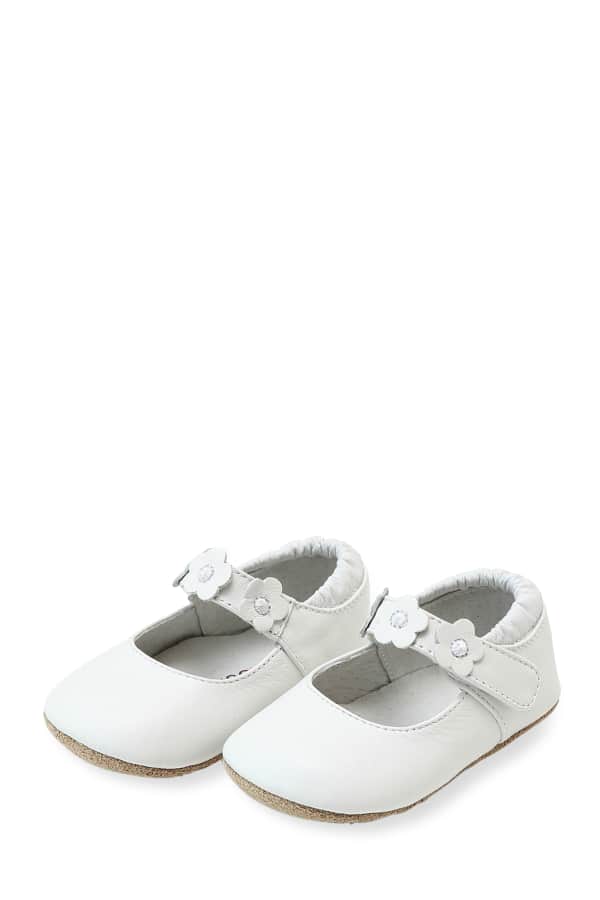 L'Amour Shoes Charlotte Leather Mary Jane Crib Shoes, Baby Neiman Marcus