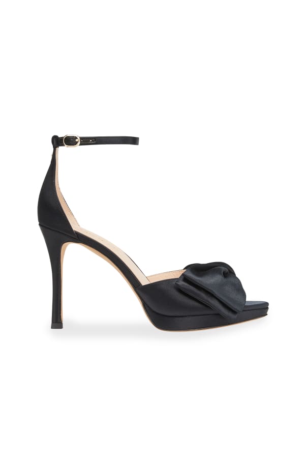 Badgley Mischka Terris Tulle Bow AnkleStrap Sandals Neiman Marcus