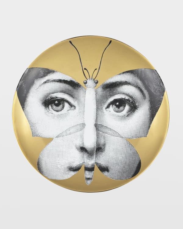 Fornasetti セット Zodiaco Libra - Tema e Variazioni wall plate n.354 in White/Black