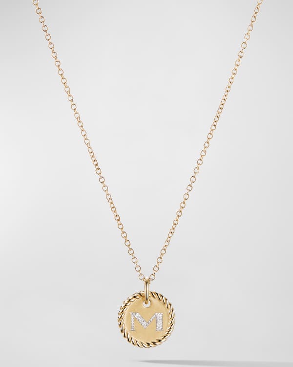 David Yurman Cable Collectibles Initial D Pendant Necklace with