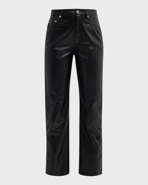 A.W.A.K.E. MODE Wide-Leg Vegan Leather Side-Tie Pants