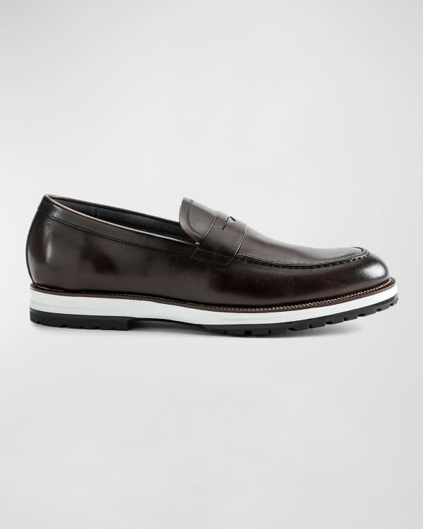 ★Vince (Men)★Fynn★Black Glove Nappa Leather Vince Men's Fynn Glove Leather Low-Top Sneakers | Neiman Marcus