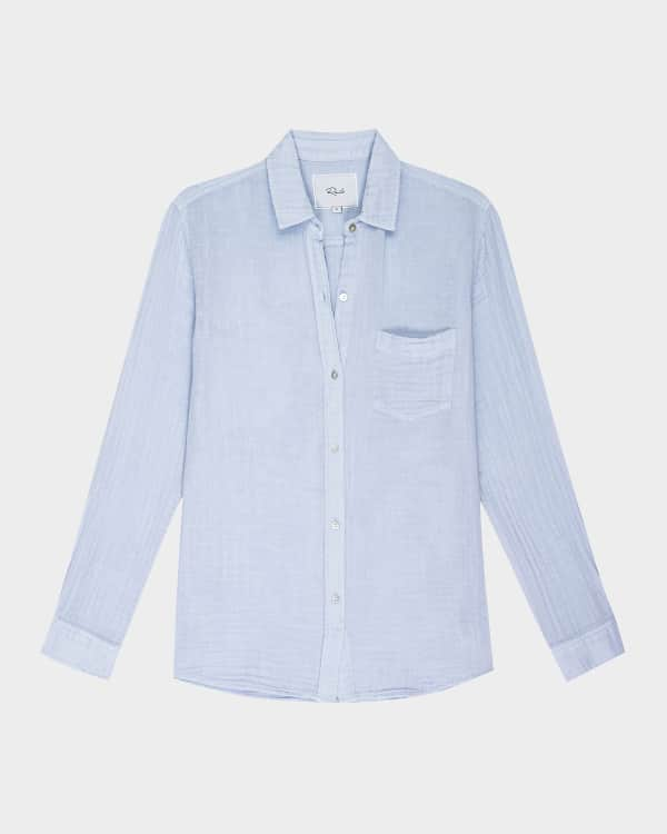 Johnny Was Crane Mallory Button-Down Silk Top | Neiman Marcus