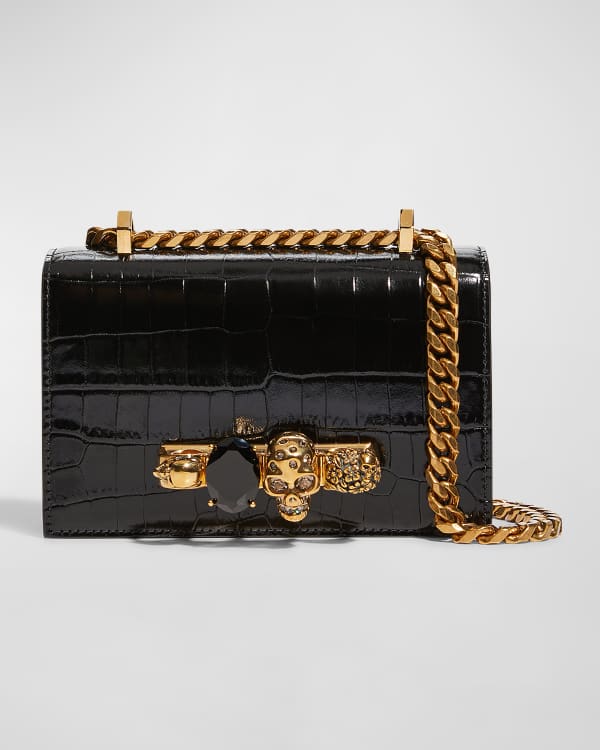 Alexander McQueen Mini Skull Jeweled Fringe Shoulder Bag Neiman Marcus