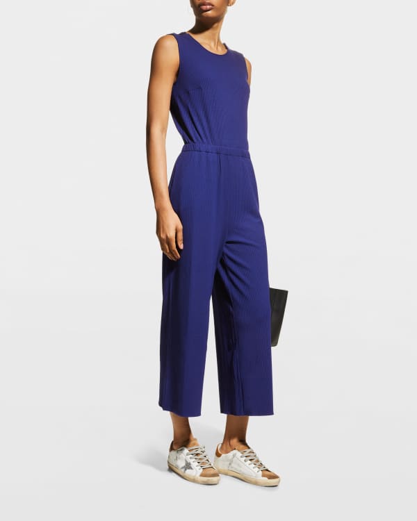Eileen fisher organic linen cropped jumpsuit deals