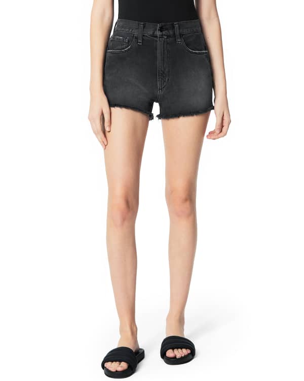 J Brand Jules Striped HighRise Shorts Neiman Marcus