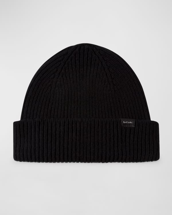 Bally Men's Logo Patched Wool Beanie Hat | Neiman Marcus