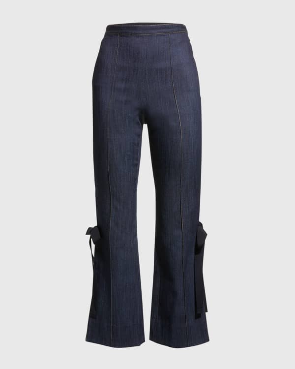 Marelle Light Denim Wide Leg Side Split Jeans