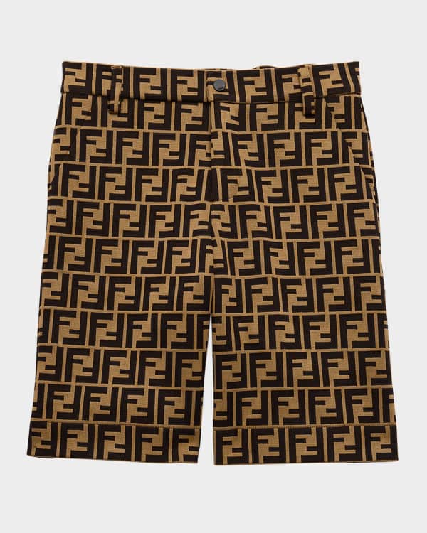 Burberry Boy's Gilles Tonal Logo Address Shorts, Size 3-14