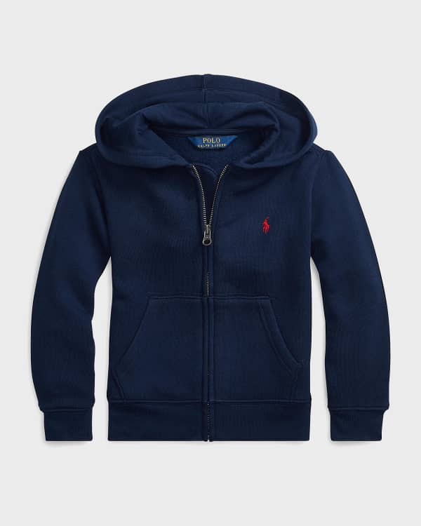 Ralph Lauren Childrenswear Boy's High-Pile Fleece Hooded Sweatshirt Jacket,  Size 2-4 | Neiman Marcus