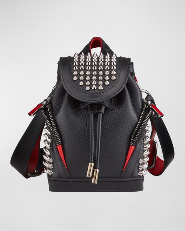 CHRISTIAN LOUBOUTIN: Loubitown leather bag with spikes - Black  Christian  Louboutin shoulder bag 1225154 online at
