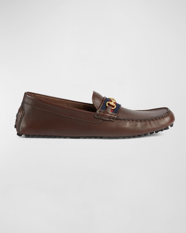 Gucci damo leather horsebit driver 2025