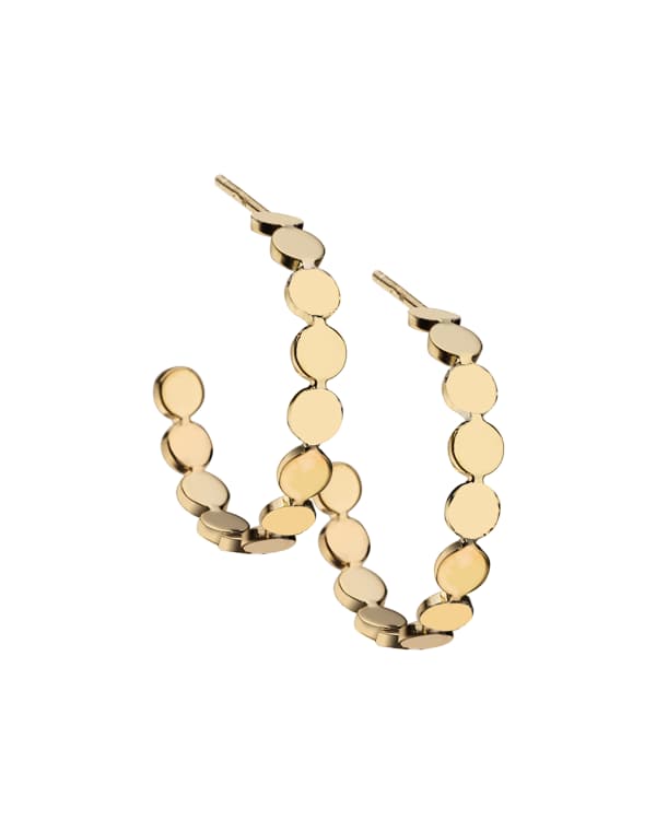 14k Gold Medium Thick Hoop Earrings - Zoe Lev Jewelry