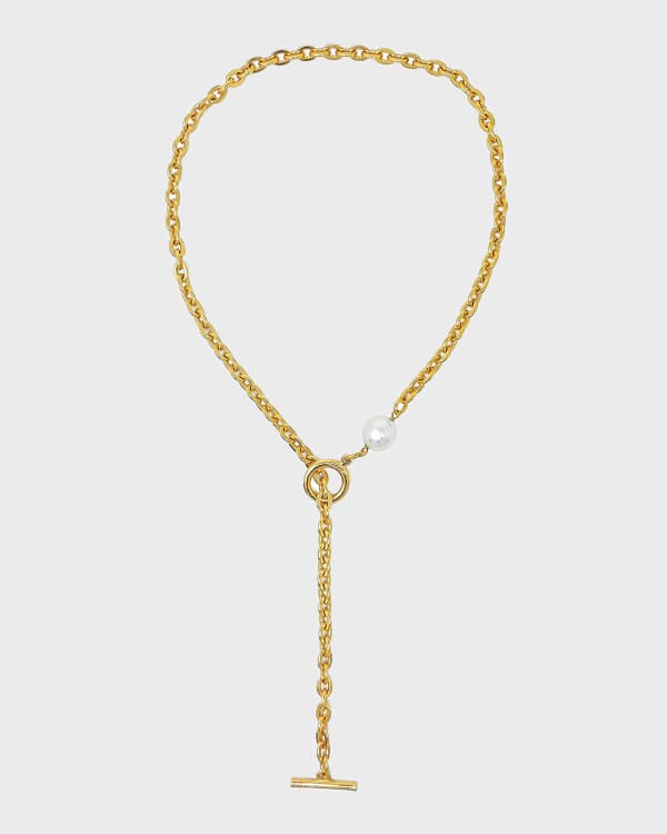Majorica Tender 2 Pearl Y Drop Necklace Silver Neiman Marcus