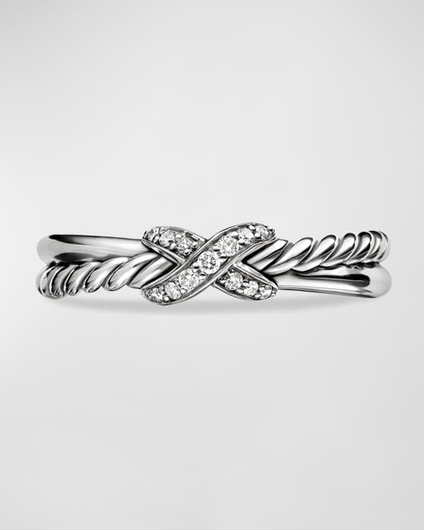 David Yurman Cable Collectibles Stacking Band Ring w Diamonds in