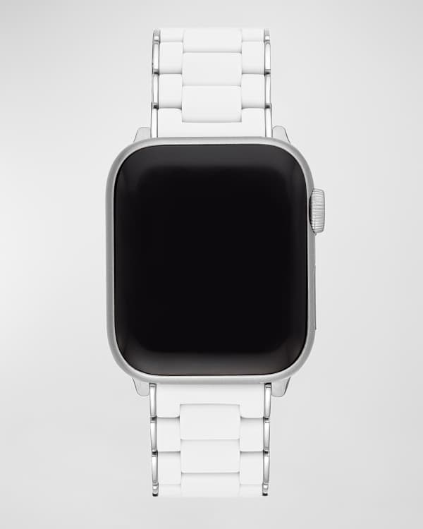 MICHELE Five Link Silicone Wrapped Apple Watch Bracelet Band