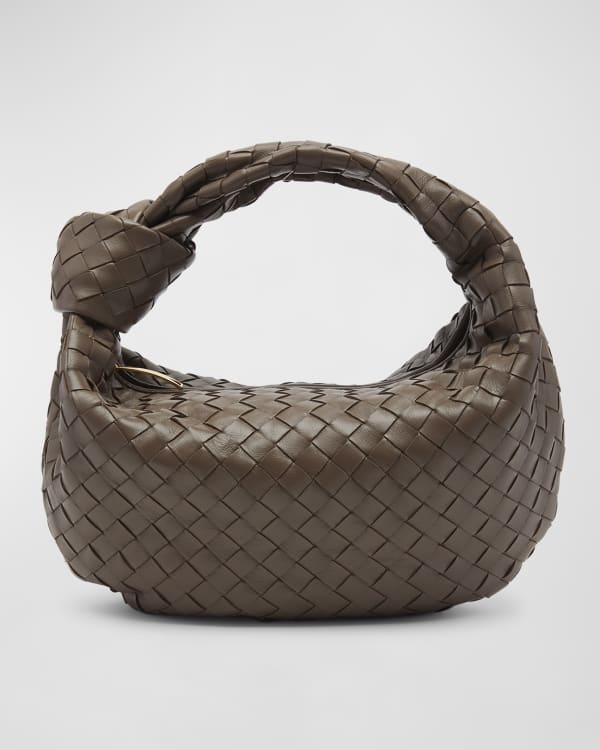 Bottega Veneta Loop Small Intrecciato Napa Shoulder Bag Almond