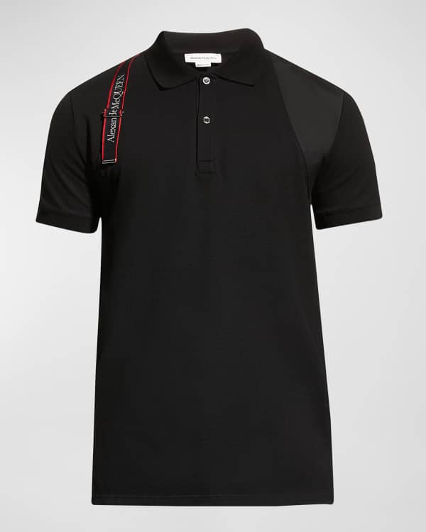 Salvatore Ferragamo Men's Tipped Zip-Up Polo Shirt