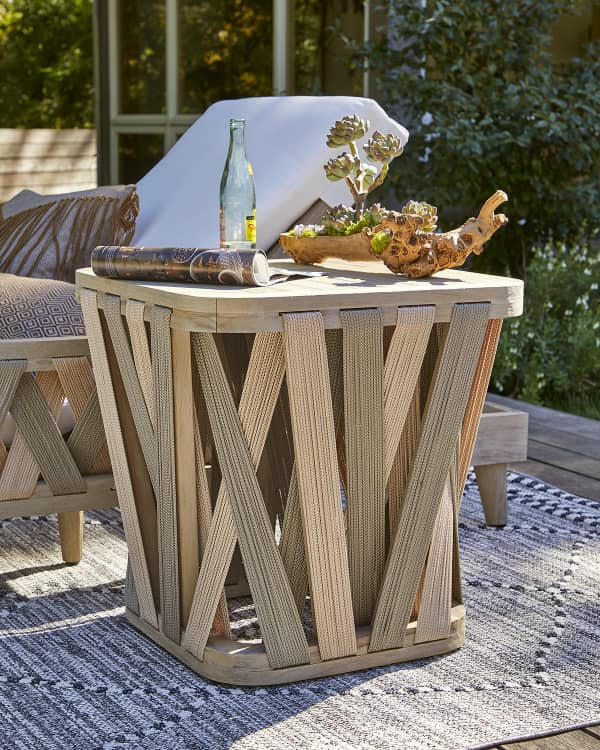 Palecek Riga Outdoor Side Table Neiman Marcus