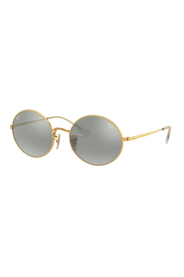 ray ban round metal polarised