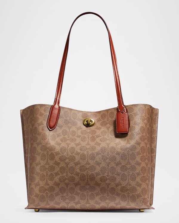 Coach Reese Logo Canvas Convertible Tote Bag