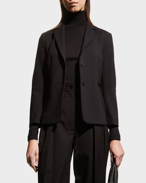 THE ROW Roleen One-Button Tailored Wool Jacket | Neiman Marcus