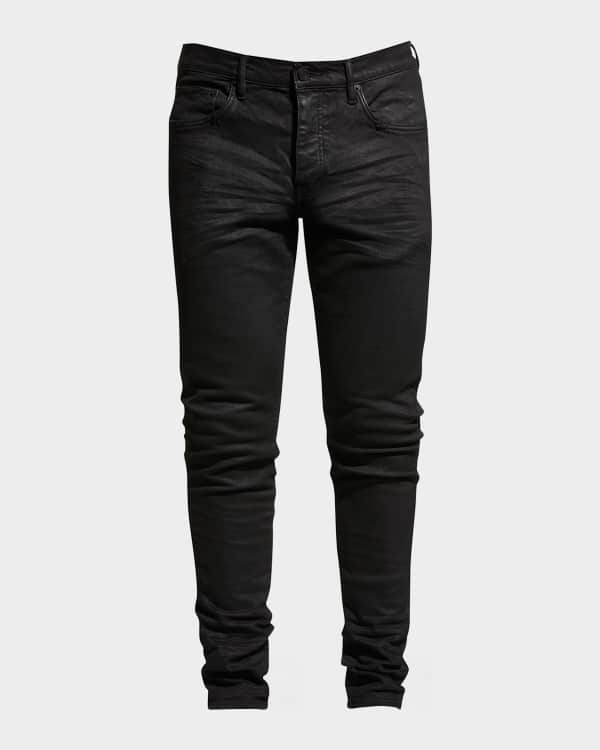 Shop Purple Brand Holo Slim-Fit Monogram Jacquard Jeans