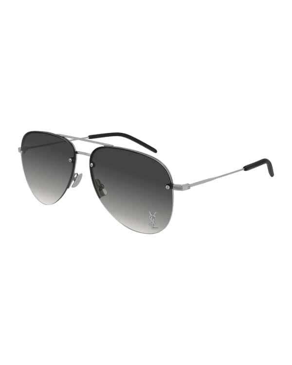 Saint Laurent Classic 11 Monochromatic Aviator Sunglasses Neiman Marcus 7511