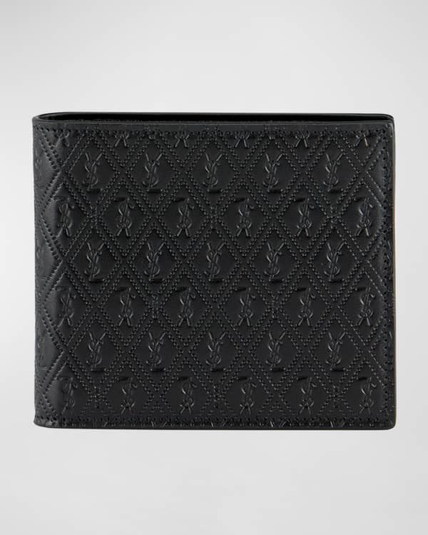 Saint Laurent Croc Embossed Bifold Wallet