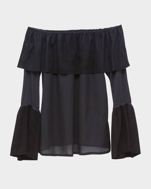 3.1 Phillip Lim Structured Cotton Off-Shoulder Zip-Front Top