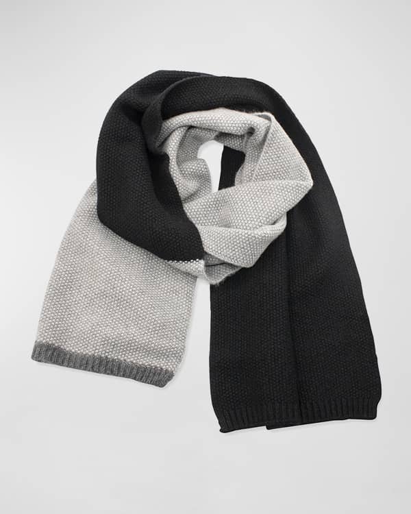 Mens Cashmere Herringbone Scarf