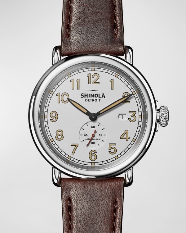 Shinola Men s 47mm The Runwell Chronograph Watch w Statue of