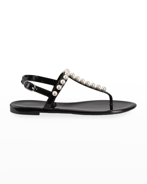 Stuart Weitzman Goldie Metallic Pearly Summer Sandals | Neiman Marcus