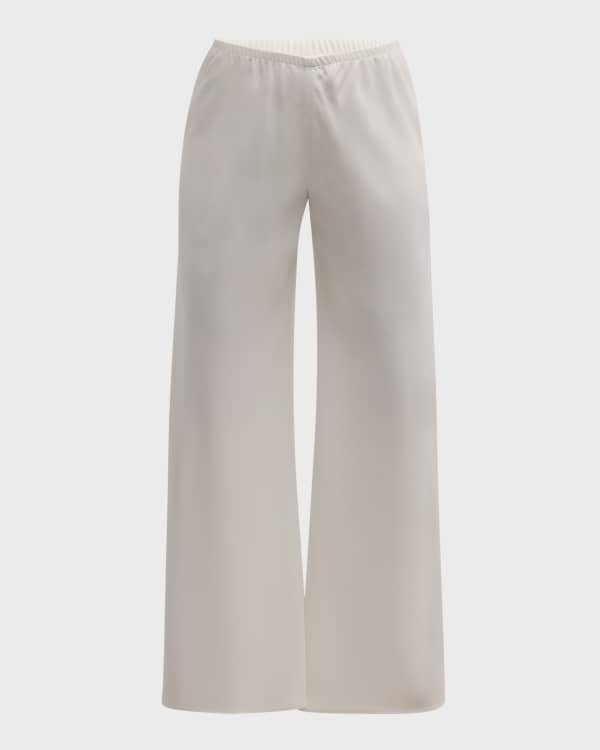 THE ROW Selvie Wide-Leg Silk Pants | Neiman Marcus