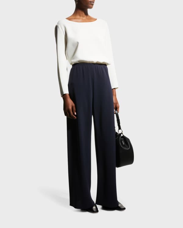 THE ROW Andres Wide-Leg Voile Pants | Neiman Marcus