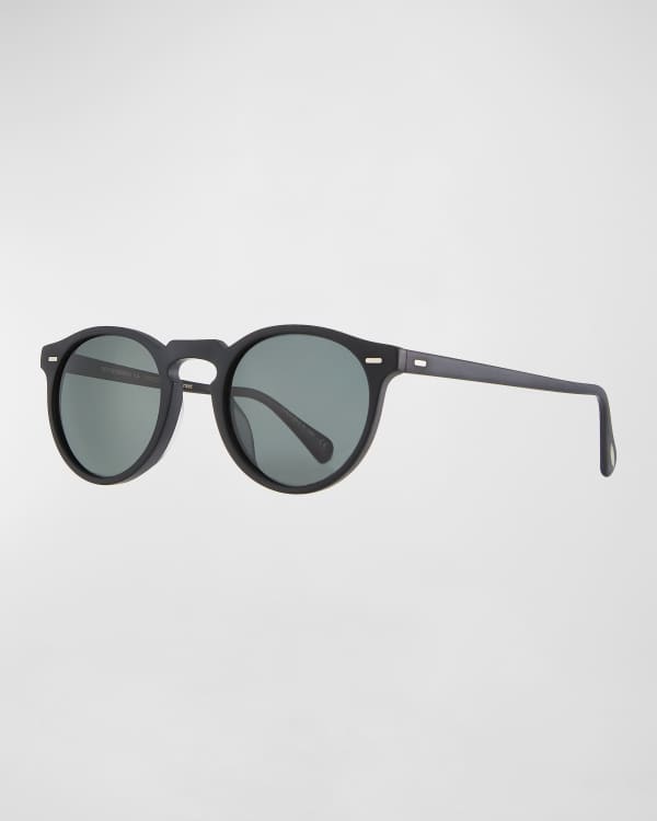 Oliver Peoples Men's Gregory Peck Polarized Round Sunglasses | Neiman ...