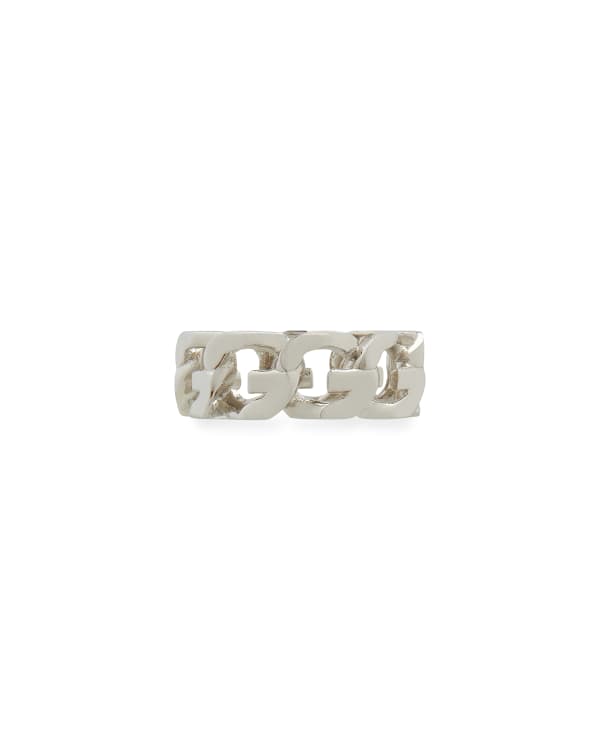 Givenchy Men's 2G Silvery Ring | Neiman Marcus
