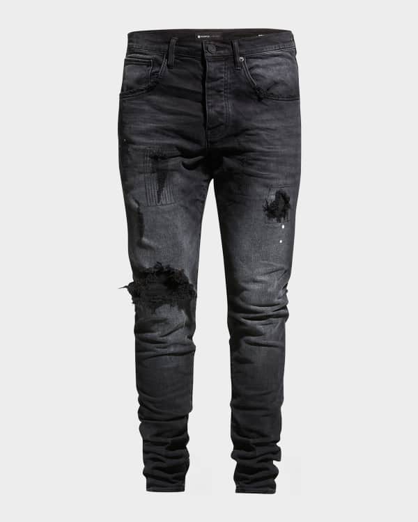 Mens ripped jeans with paint outlet