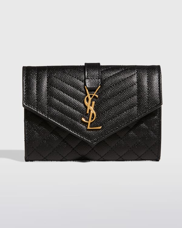 gaby large flap wallet in quilted lambskin