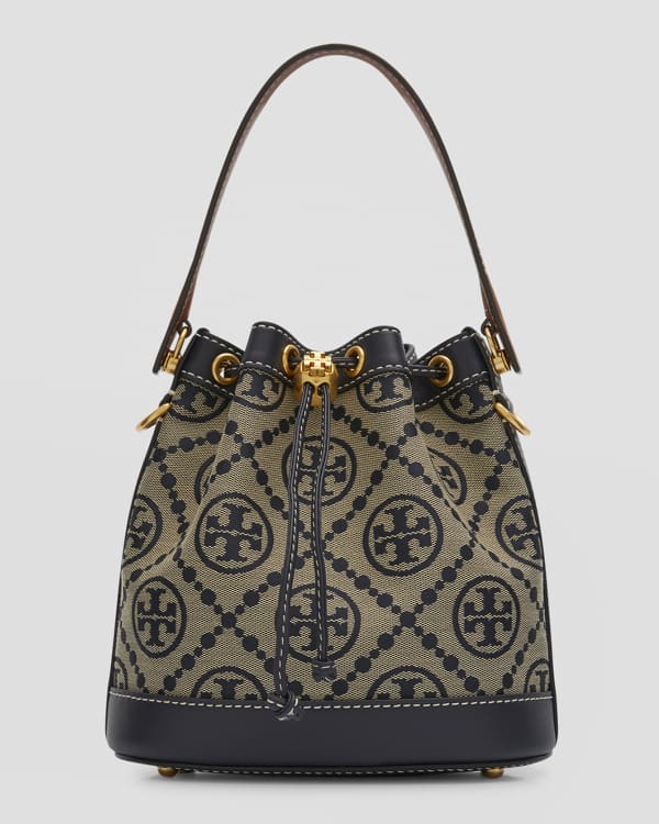 Tory burch block t drawstring tote discount